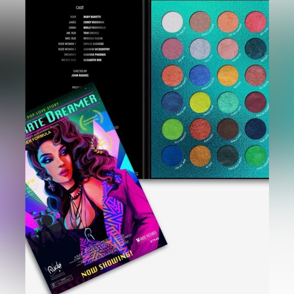 RUDE Eyeshadow Palette with Multicolored Shimmer 24 Shades